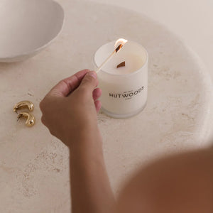 HUTWOODS Lemongrass and Tahitian Lime 60hr Candle