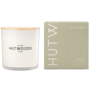 HUTWOODS Lemongrass and Tahitian Lime 60hr Candle