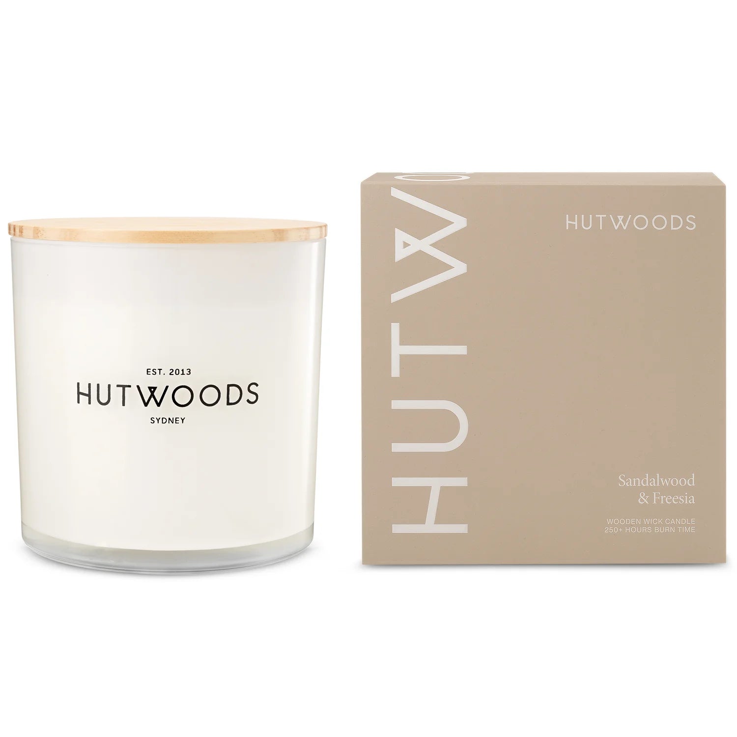 HUTWOODS Sandalwood and Freesia 30hr Candle